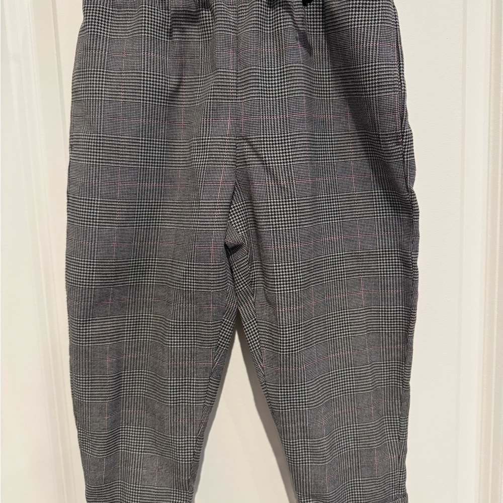 Open Edit Kids Gray Plaid Bottoms